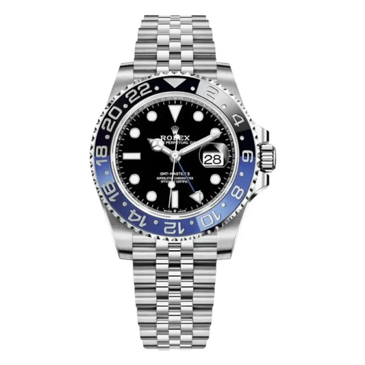 GMT-Master II "Batgirl" Oystersteel -  Black Dial Blue & Black Bezel Jubilee