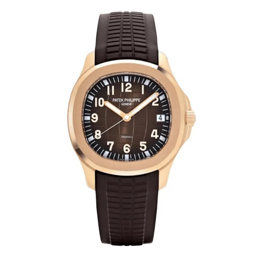 Aquanaut Rose Gold – Coffee Dial Rubber Strap