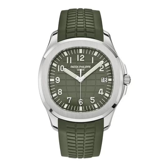 Aquanaut Steel – Green Dial Rubber Strap